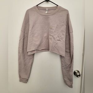 ALO Yoga Cropped Sweatshirt - Soft Lavender